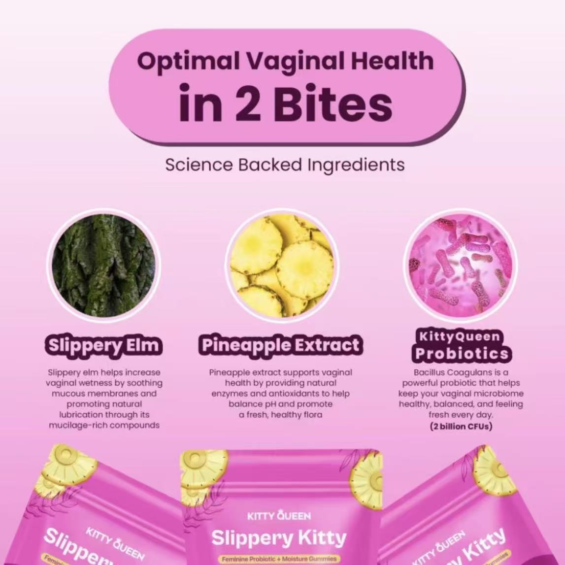Women Pineapple Probiotic Gummies for Ph Balance & Immune